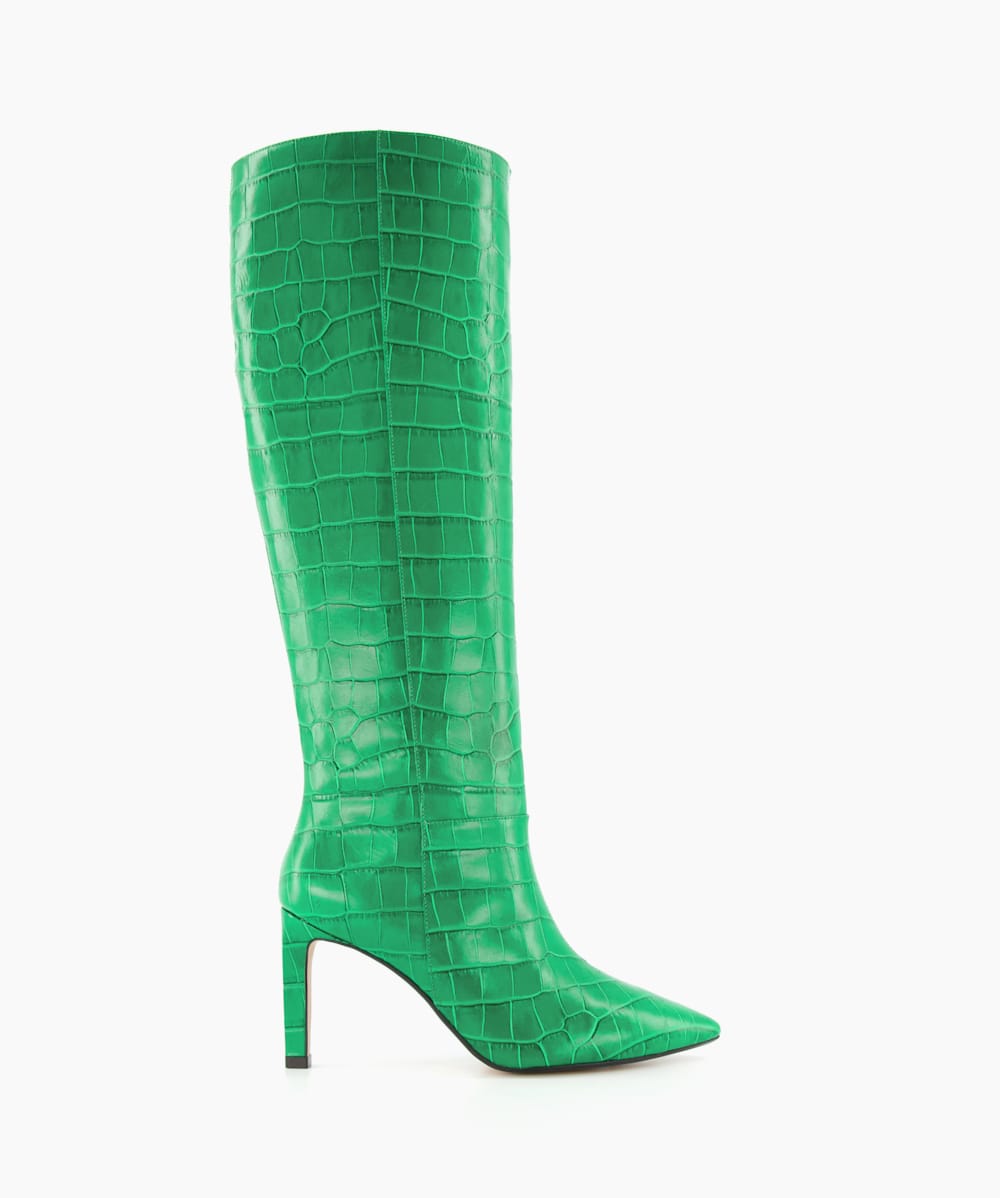 Womens green knee high boots on sale