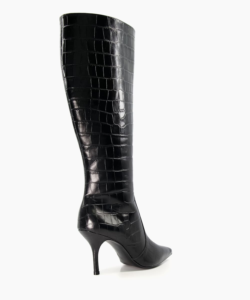 Mock croc new arrivals knee high boots