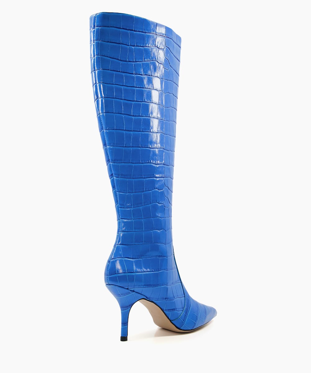 Blue croc boots discount