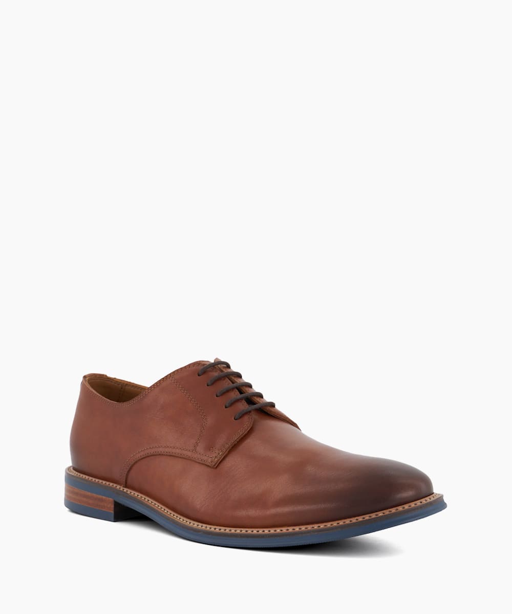 Dune boat shoes in tan leather new arrivals