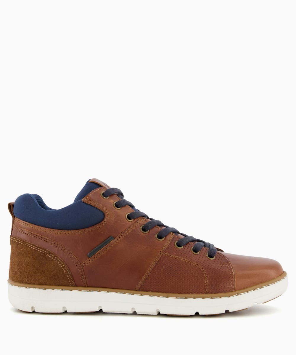 Statter Tan Toe Cap Casual High Top Shoes Dune London