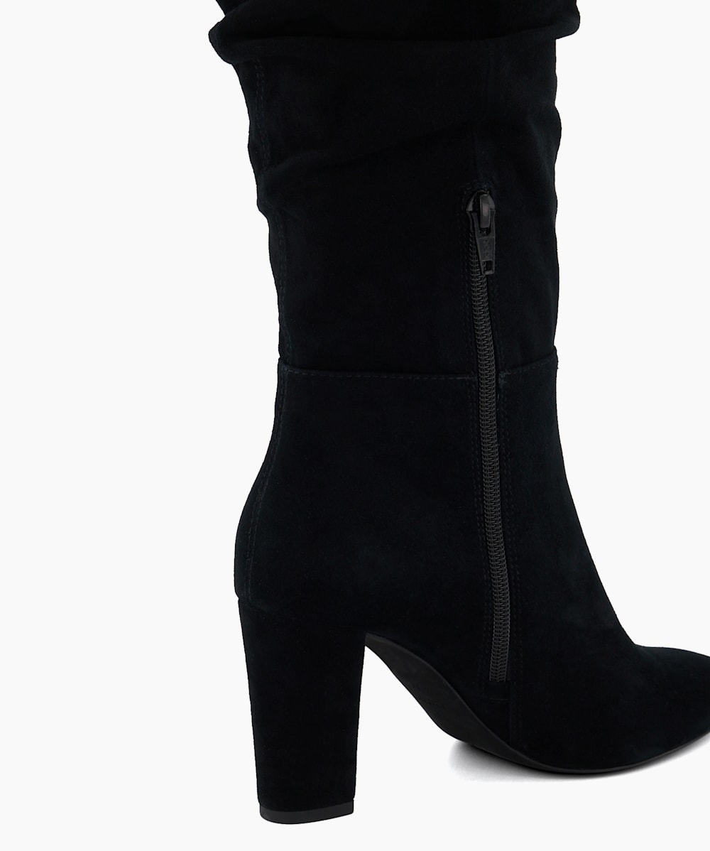 Ruched calf length boots deals