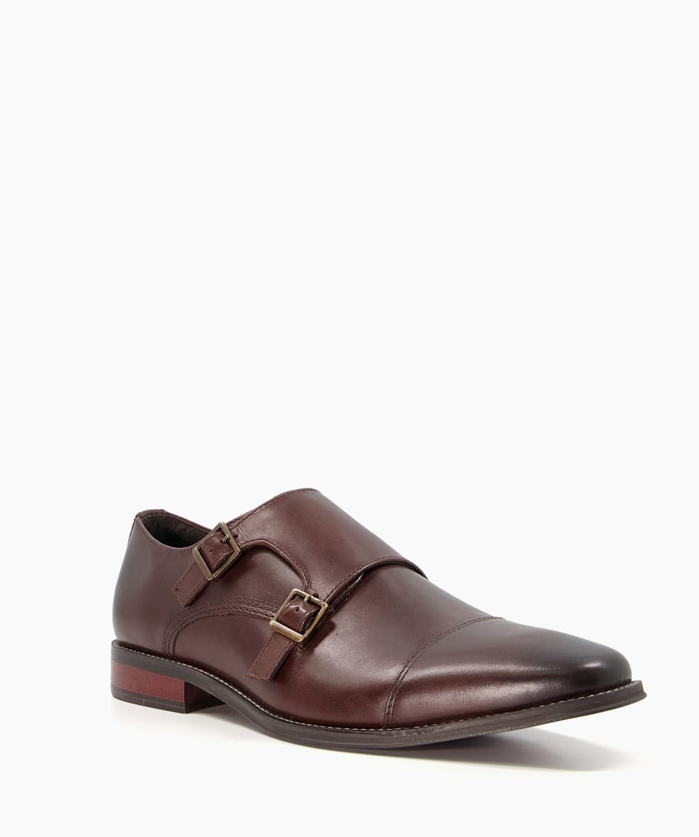 Dune double monk strap shoes hot sale