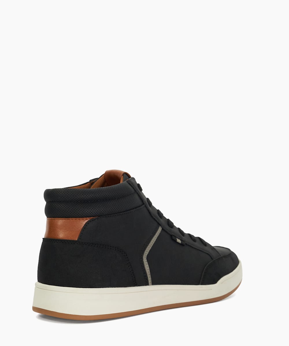 Streets Black PU High Top Trainers Dune London