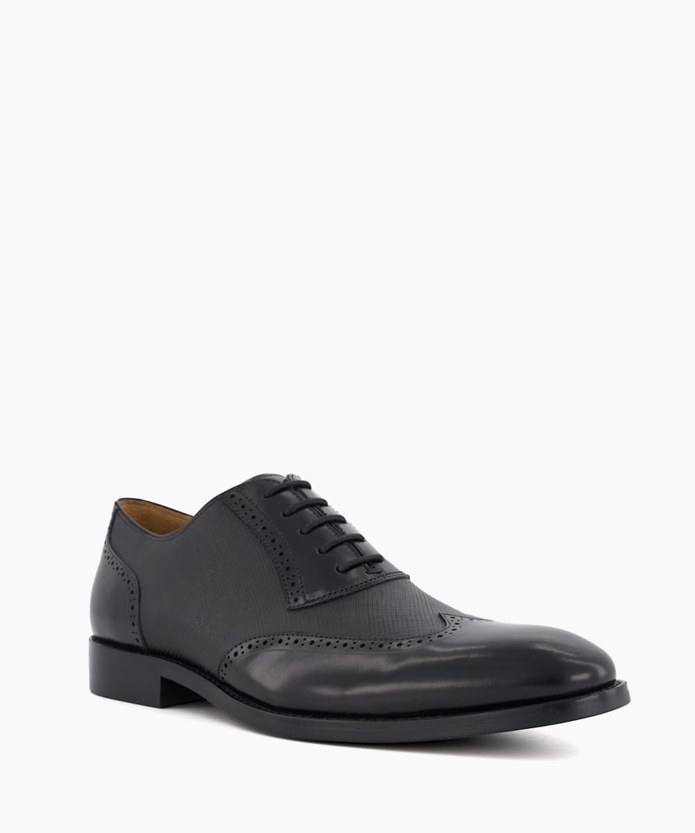 Stuttgart Black Smart Leather Oxford Shoes Dune London