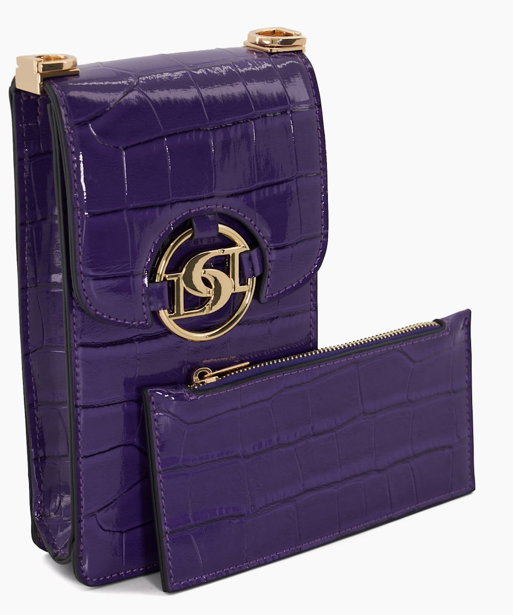 Dune kophie shop croc effect purse