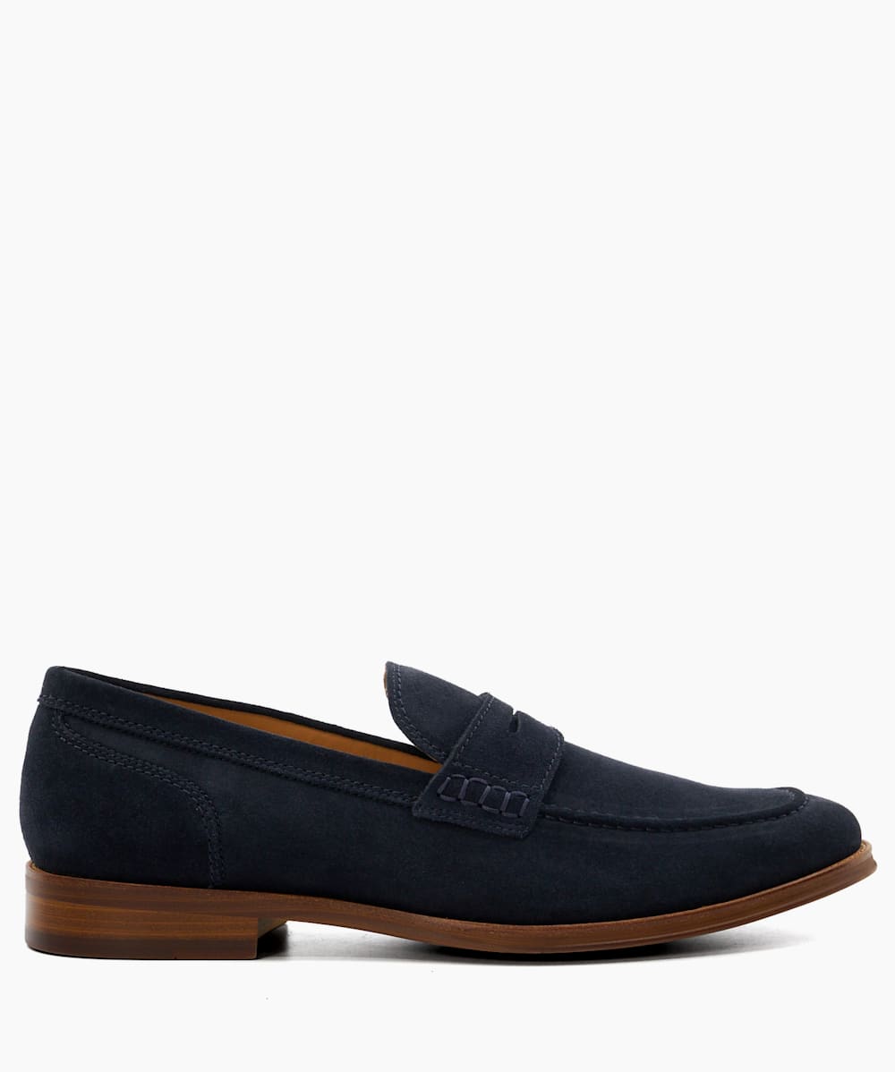 Sulli Navy Smart Moccasin Loafers Dune London