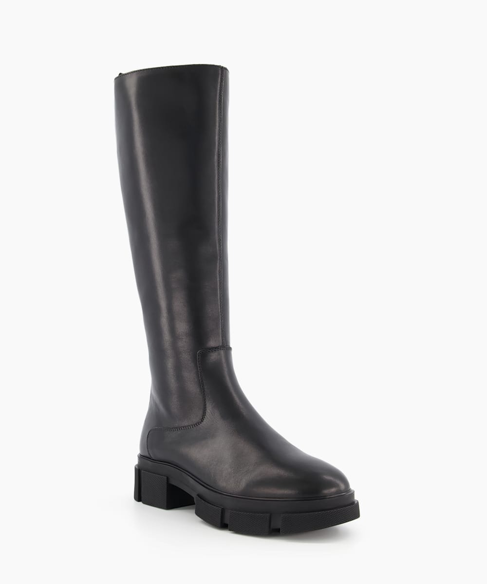 Chunky sole outlet knee high boots