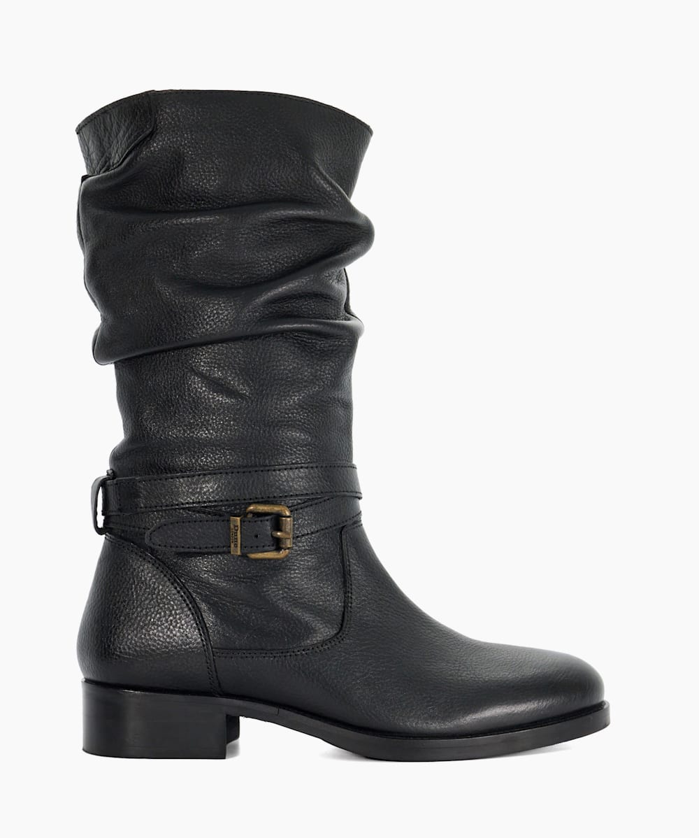 Mid calf leather boots uk online