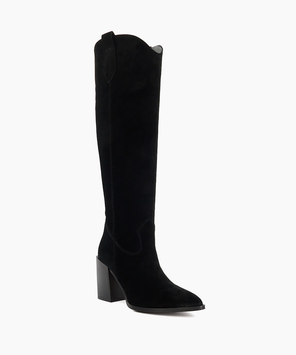 Dune black suede boots deals