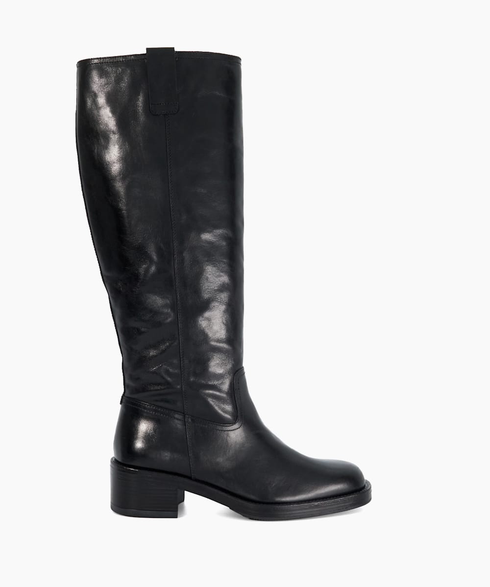 Tayan Black Knee High Boots Dune London