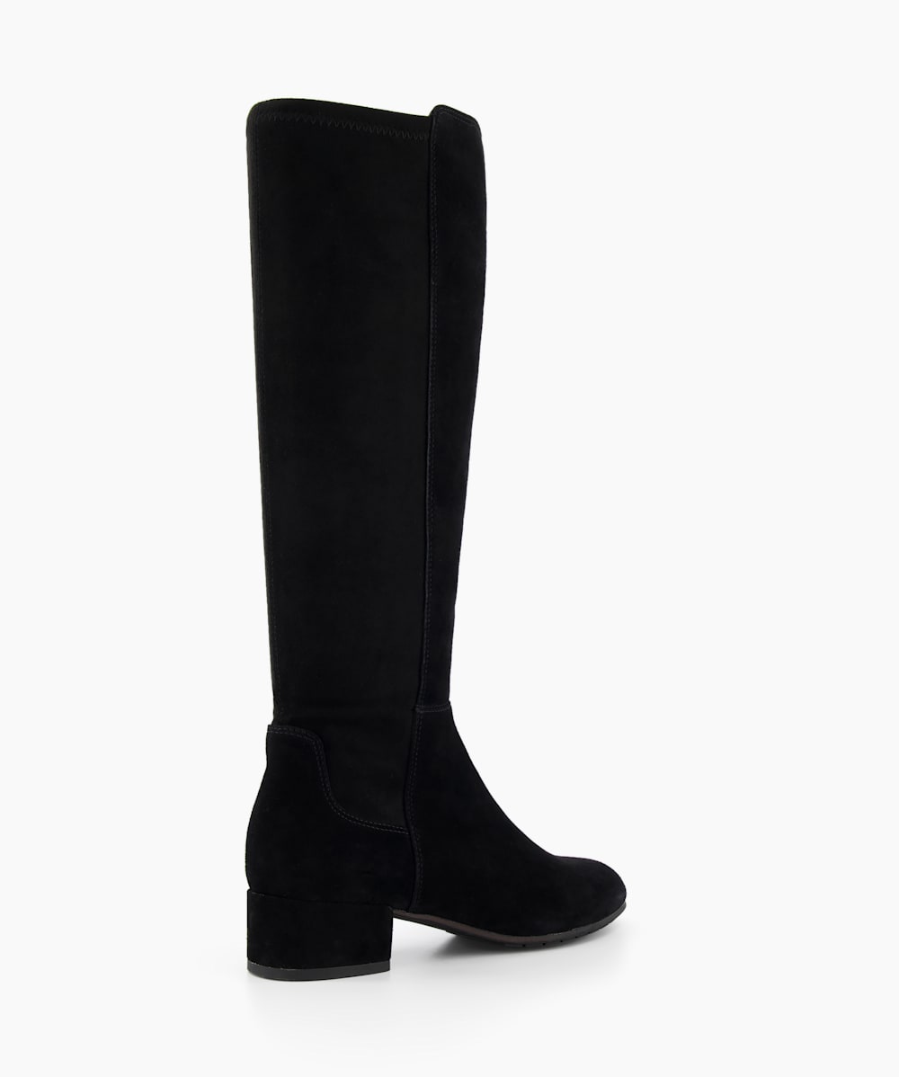 Suede knee sale length boots