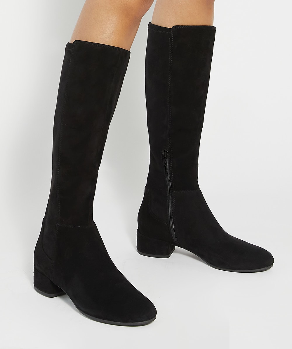 Suede boots women's sale knee high