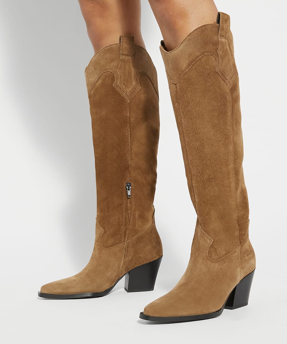 Dune taupe boots deals