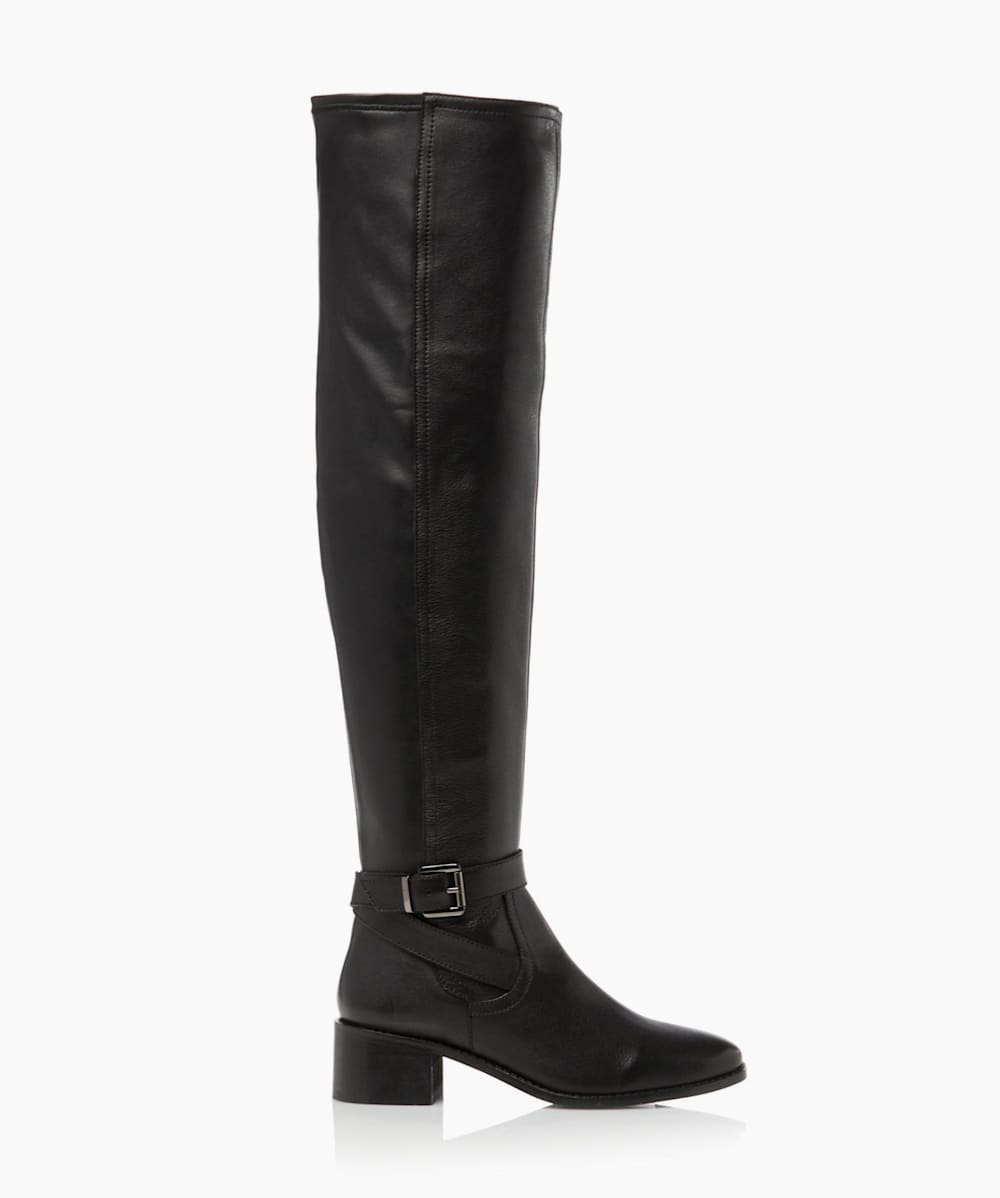 Dune black over outlet the knee boots