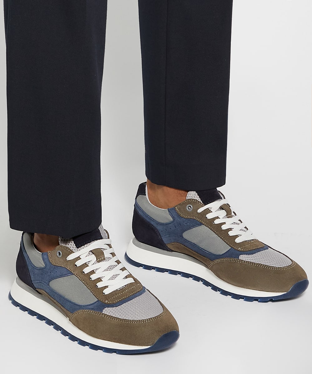Tetra Grey Colour Block Runners Dune London
