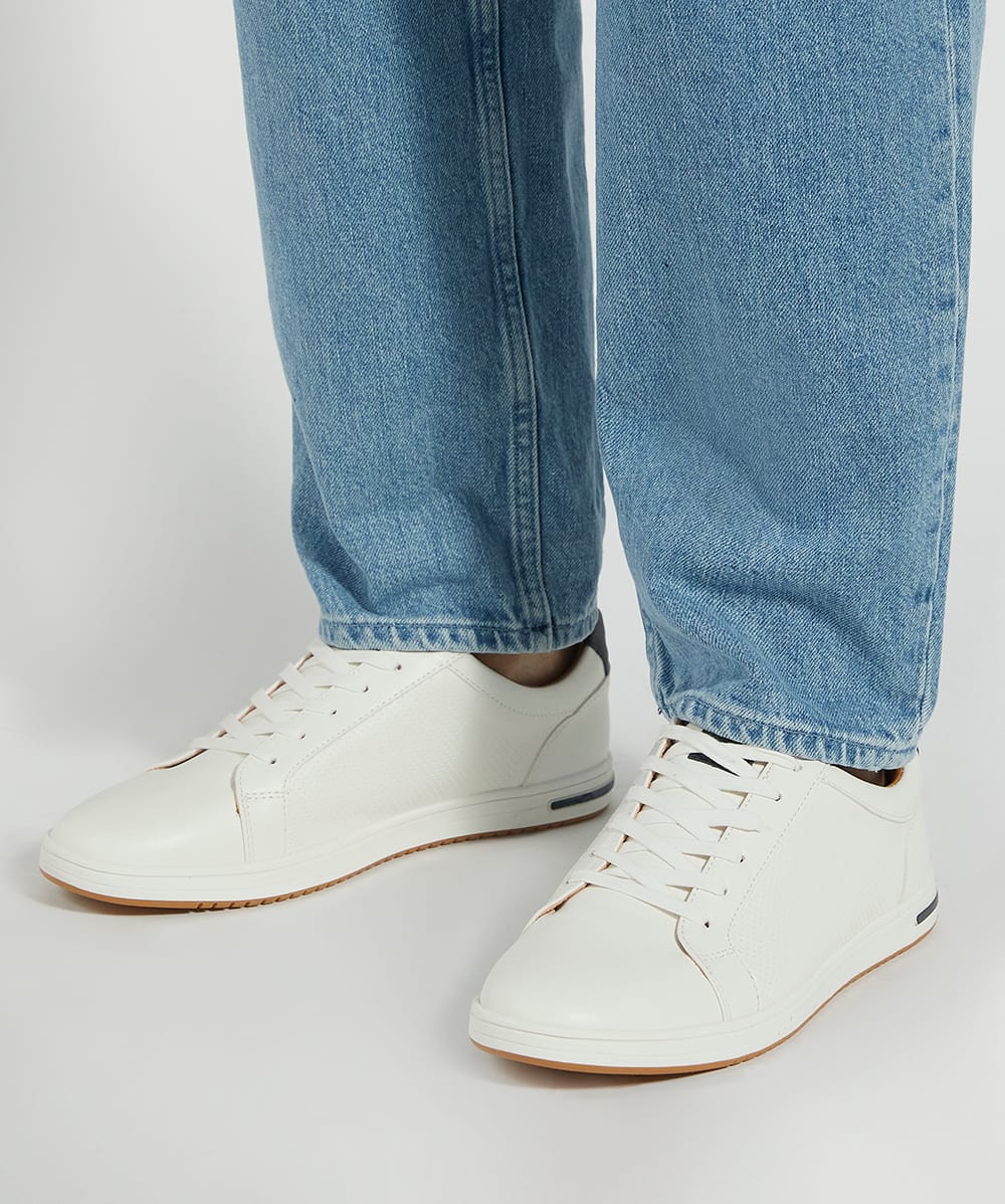 Lace up white trainers 2025