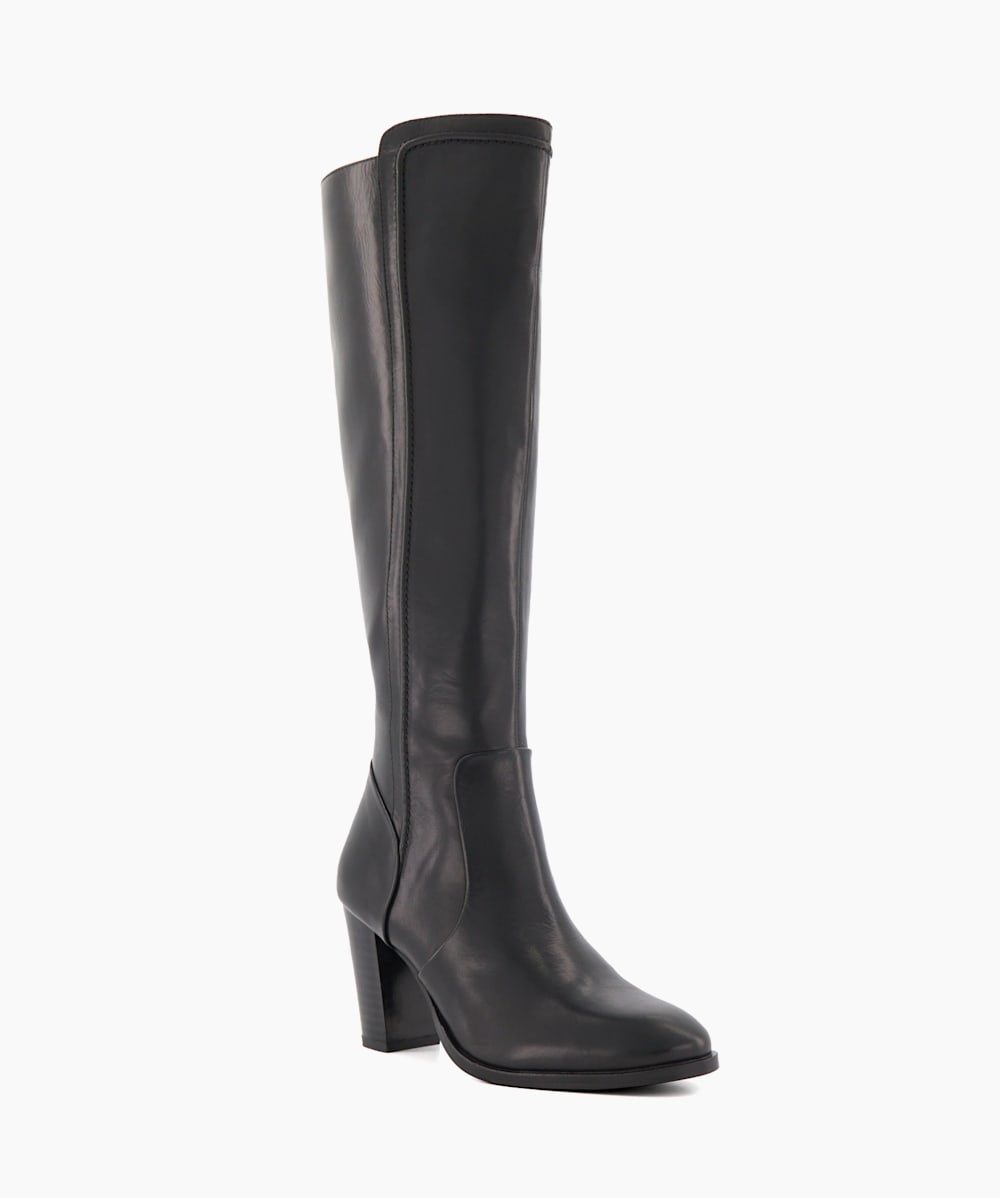 Long black hotsell block heel boots