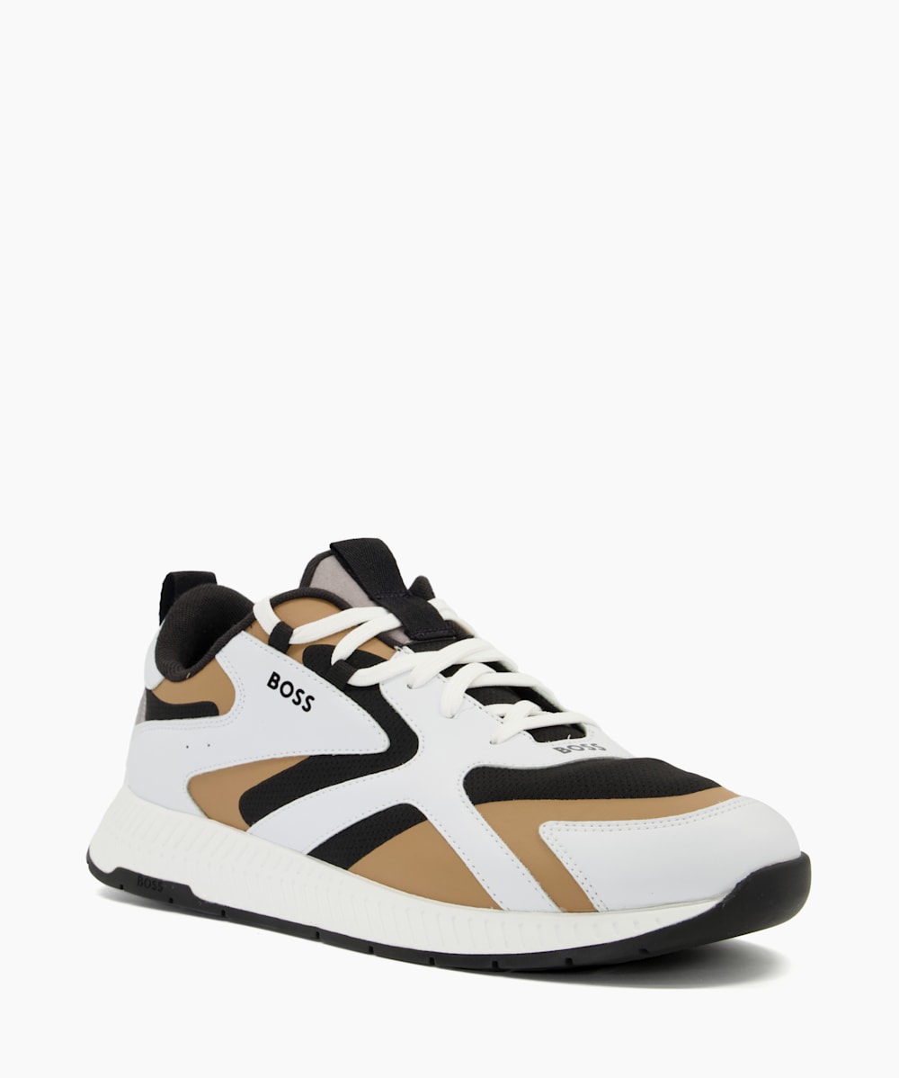 White knitted runner trainers 2025