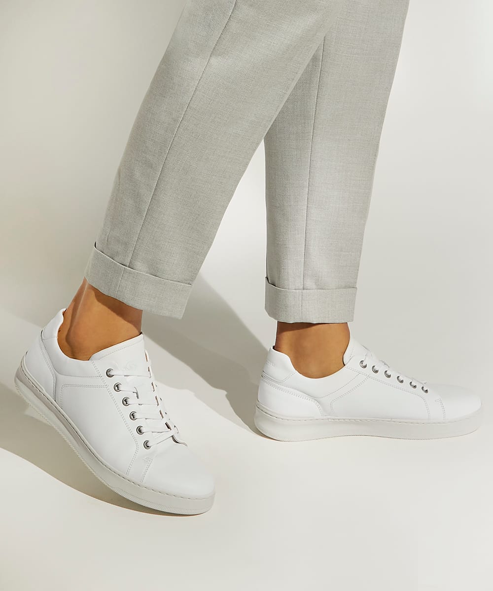 Mens trainers discount white leather