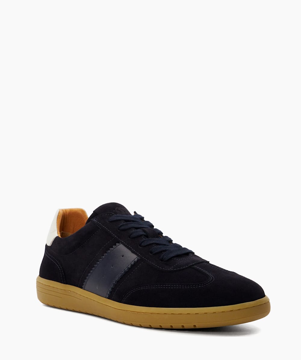 Torress Navy Suede Lace Up Trainers Dune London