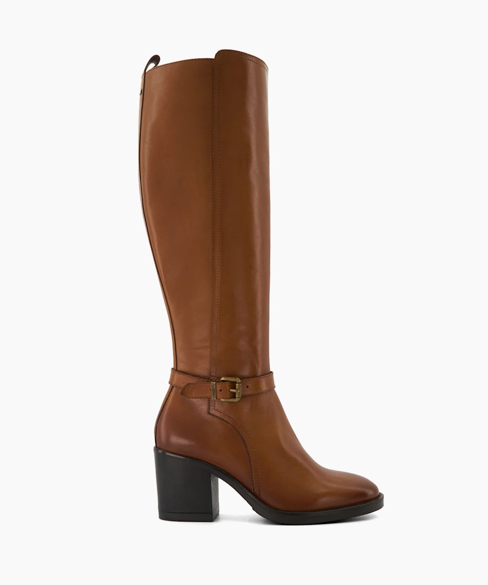 Ladies knee high tan leather boots new arrivals