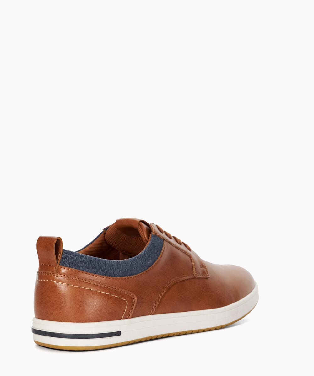 Travels Tan Lace Up Trainers Dune London