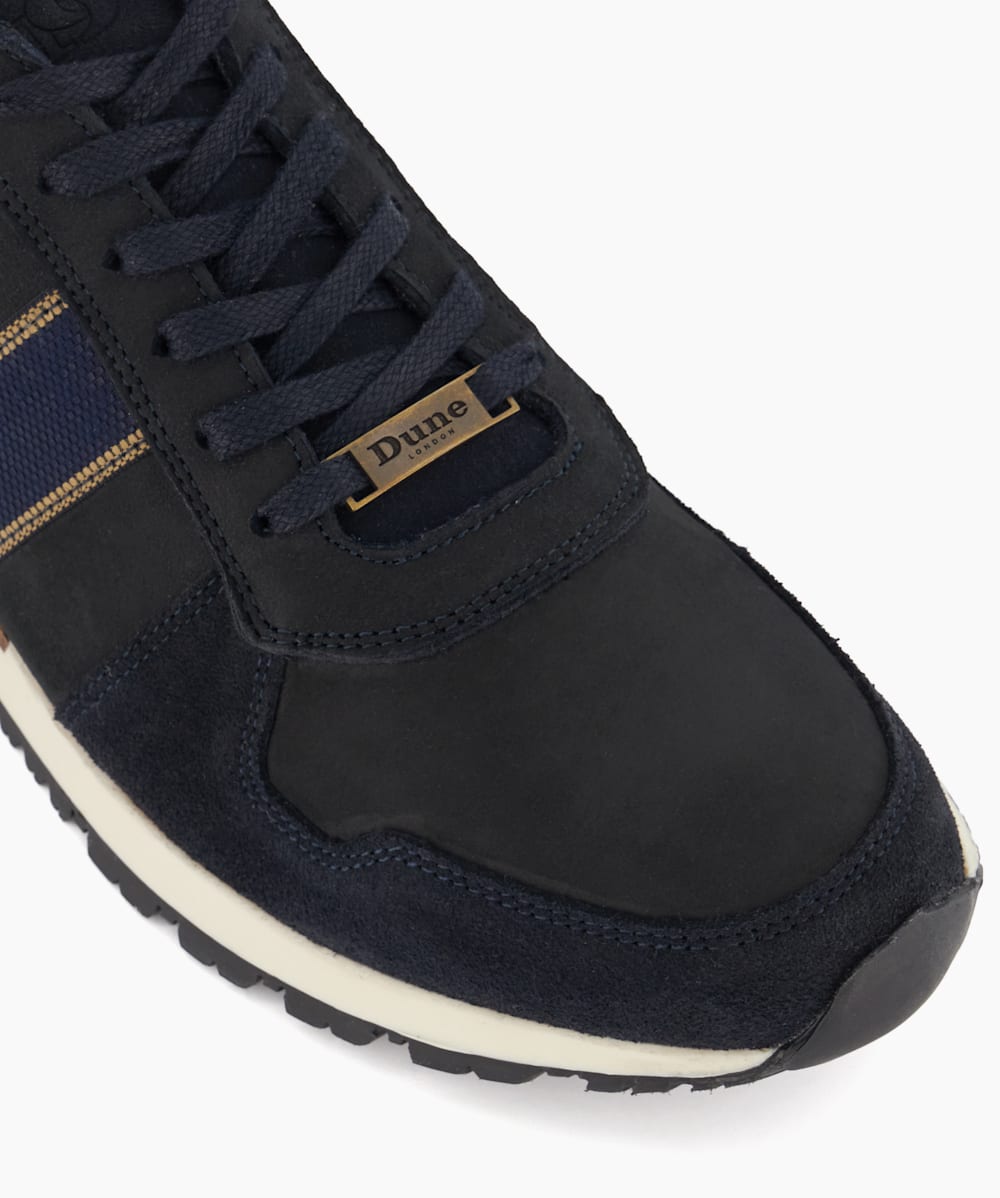 Dune navy trainers deals