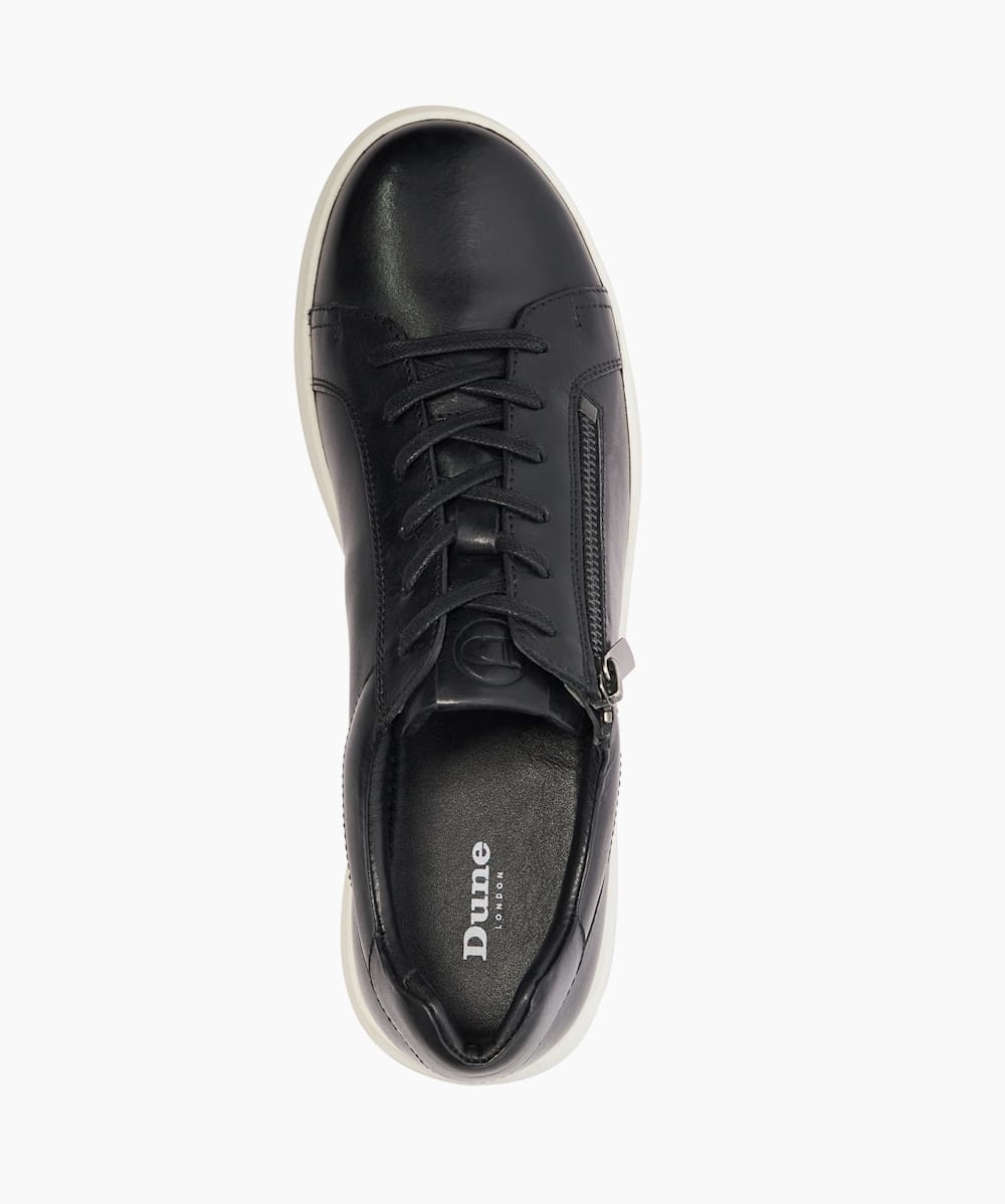 Mens black zip trainers hot sale