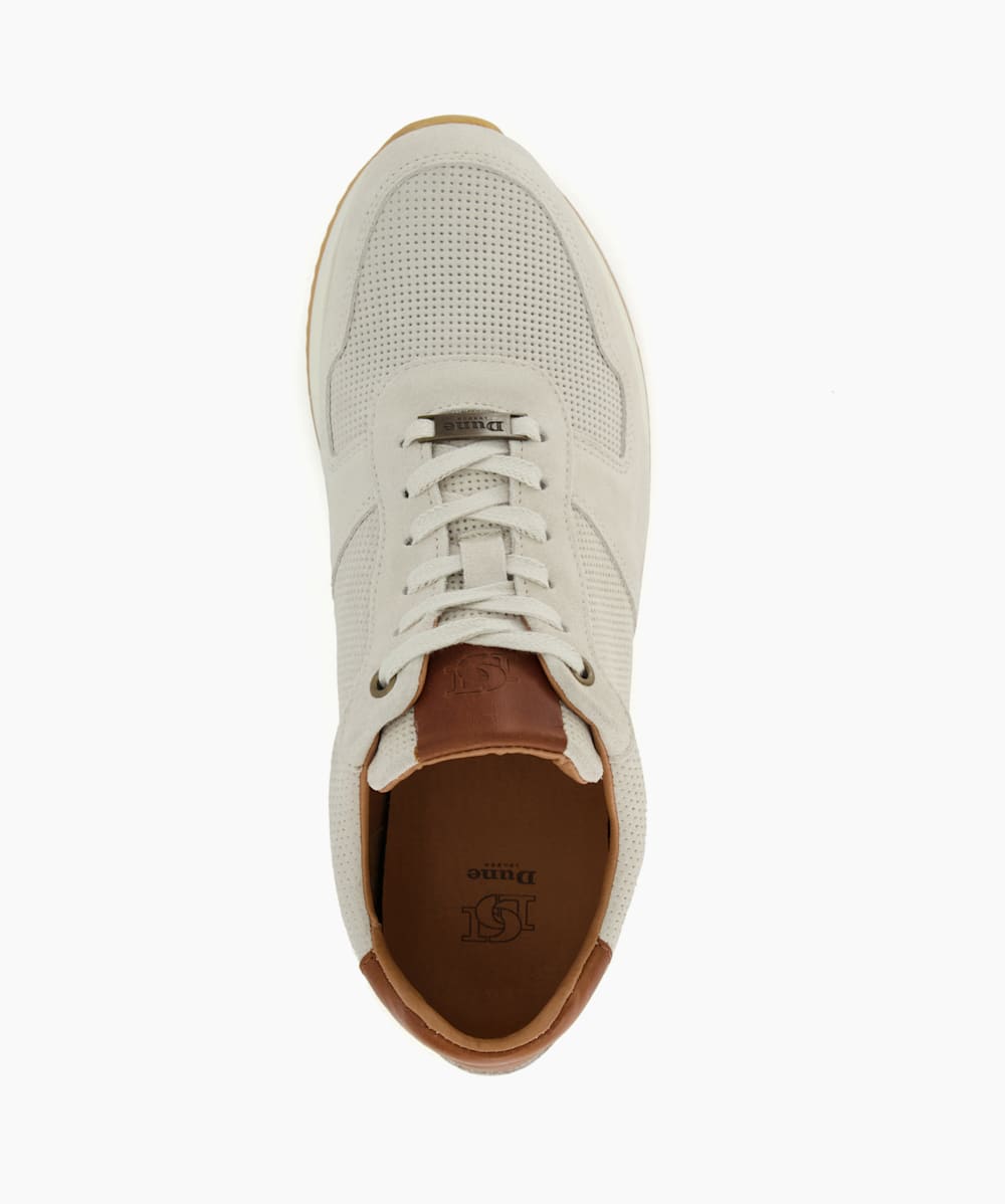 Dune white leather trainers sales