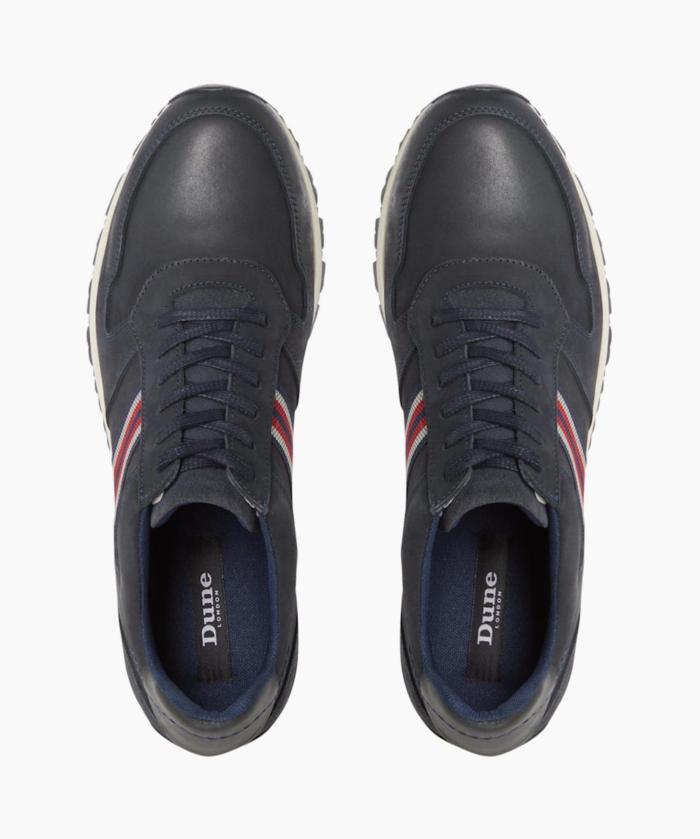 Dune navy trainers clearance