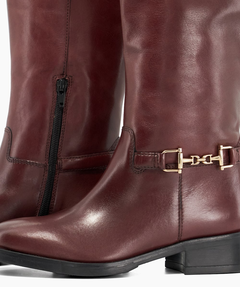 Dune burgundy boots shop