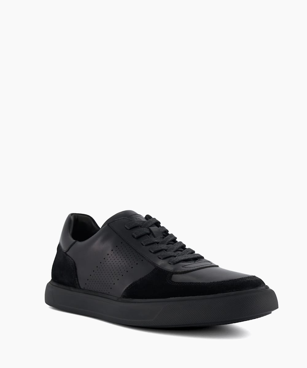 Black trainers without laces top