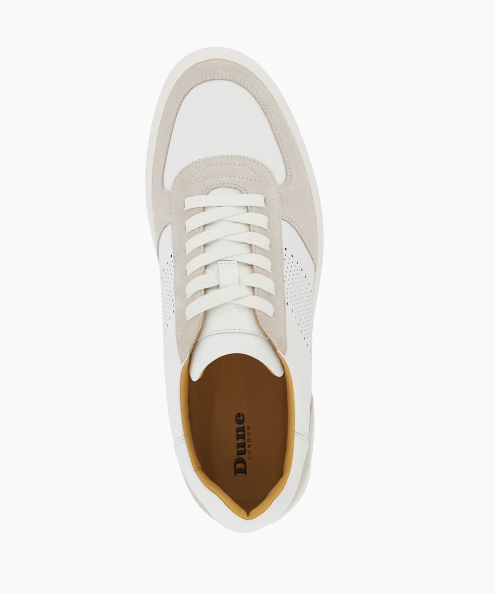 Dune white trainers outlet