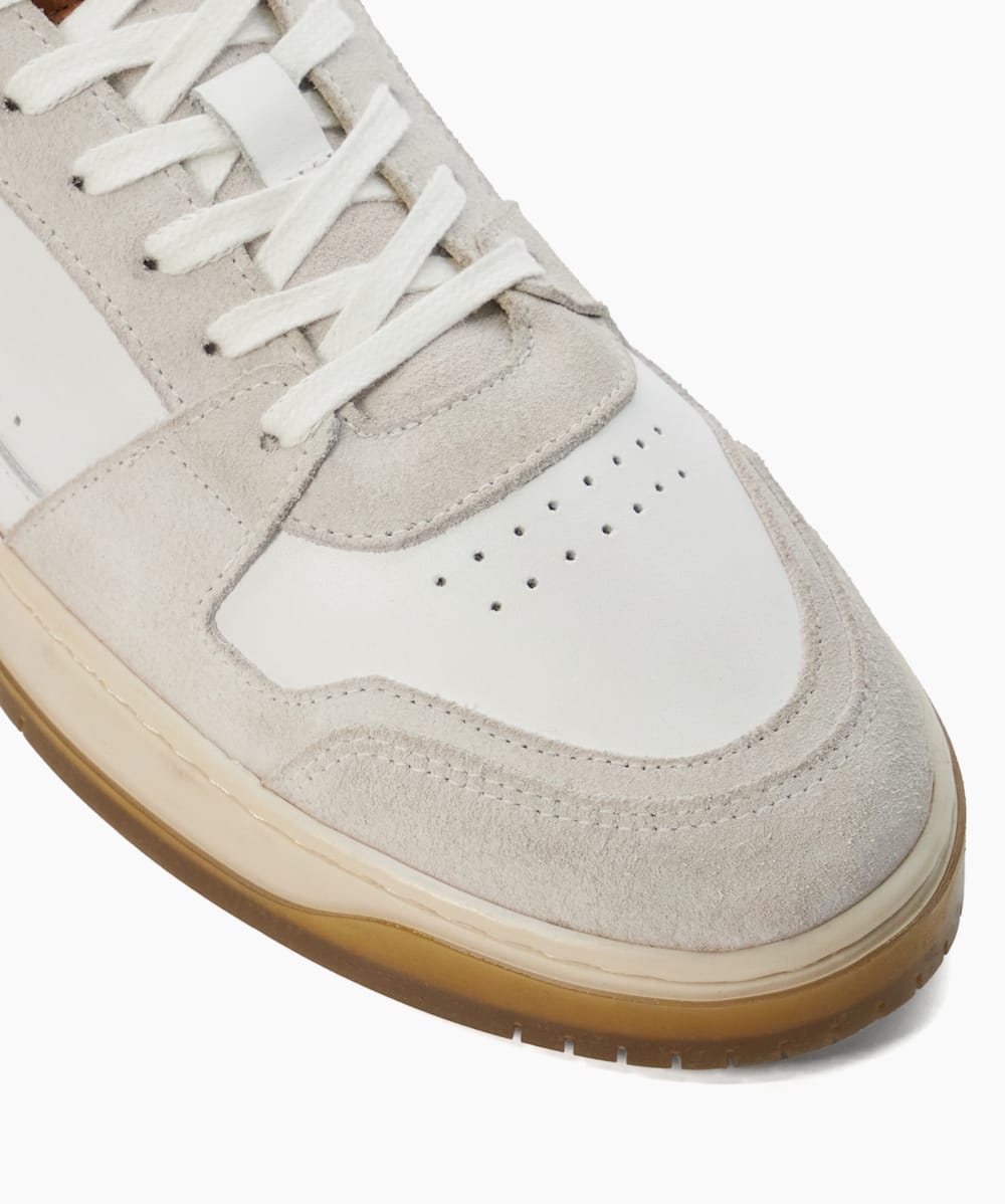 White leather lace up trainers sale