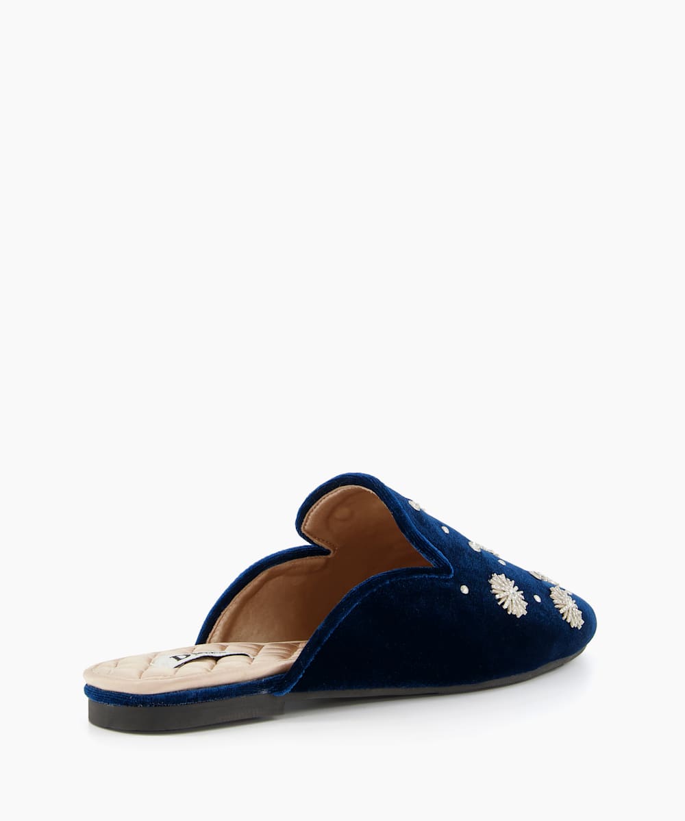 Navy riviera stripe women's sunrise mule slip ons discount