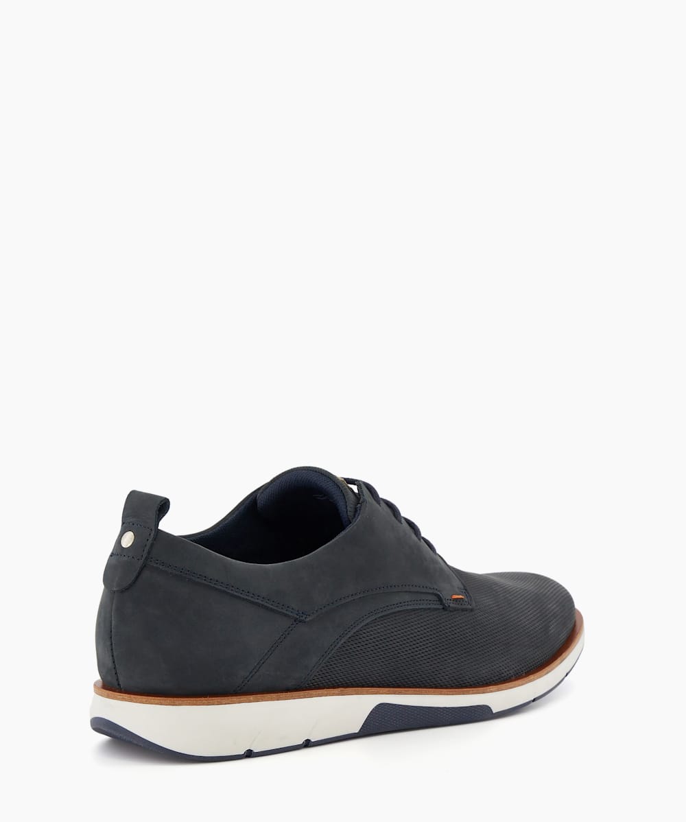 Barnabey Blue Casual Wide Fit Gibson Shoes Dune London