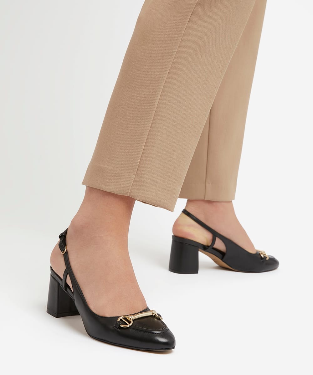 Dune black slingback shoes deals