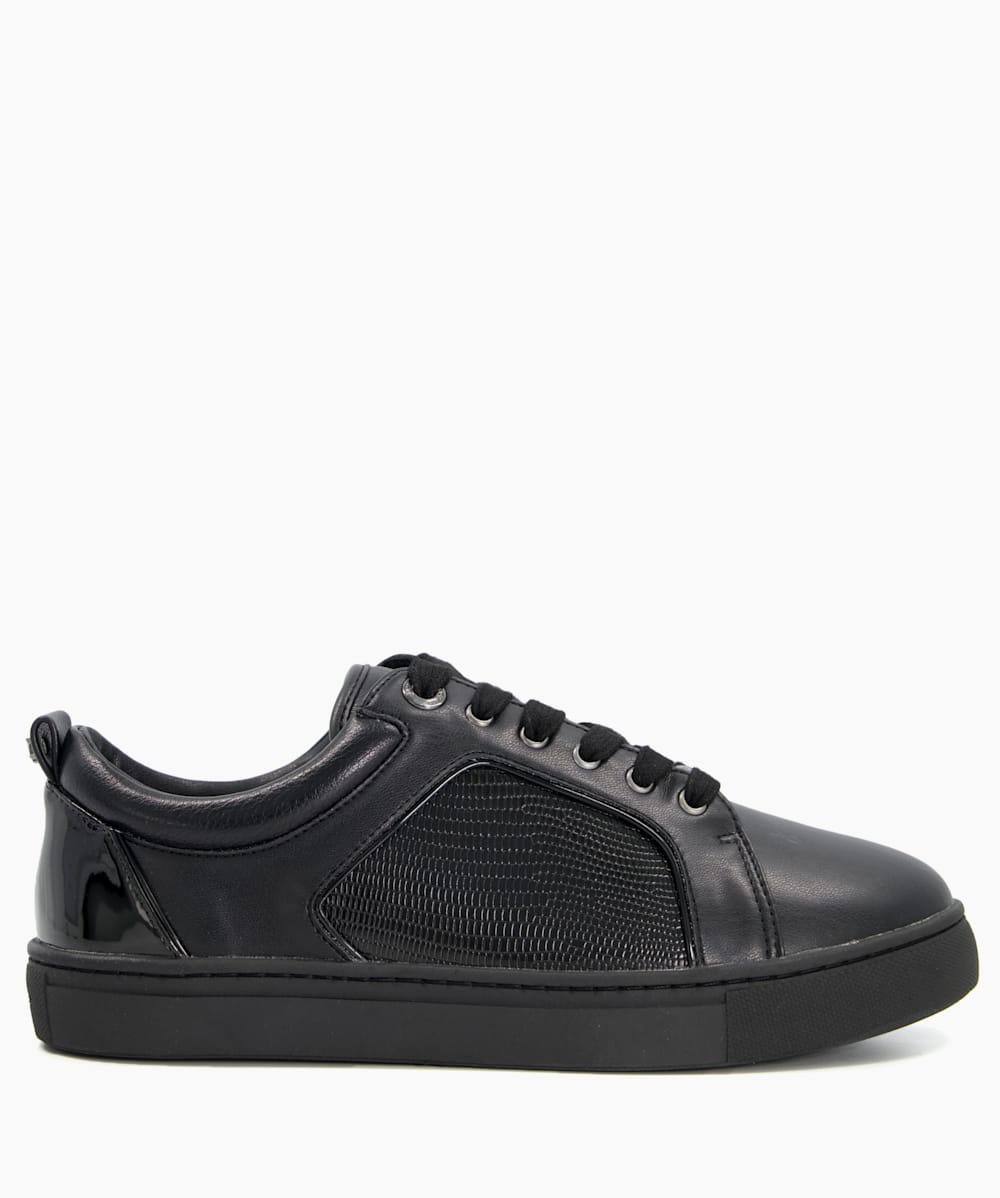 Estela Black Cup Sole Trainer Dune London