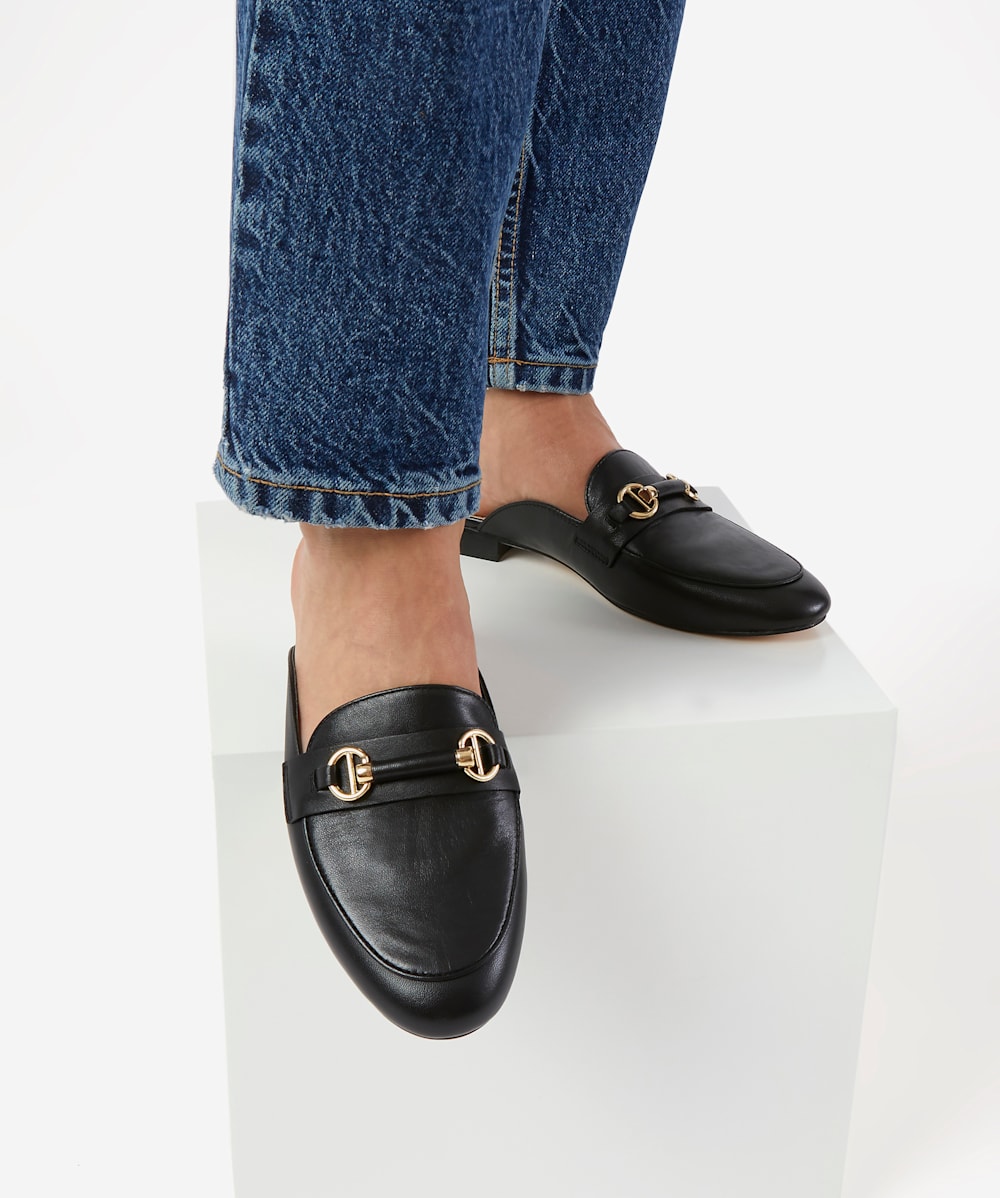 Dune cheap backless loafers