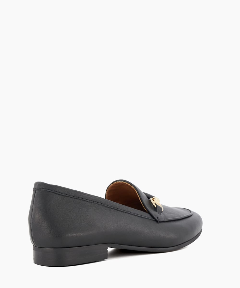 Black leather loafers womens wide fit shop