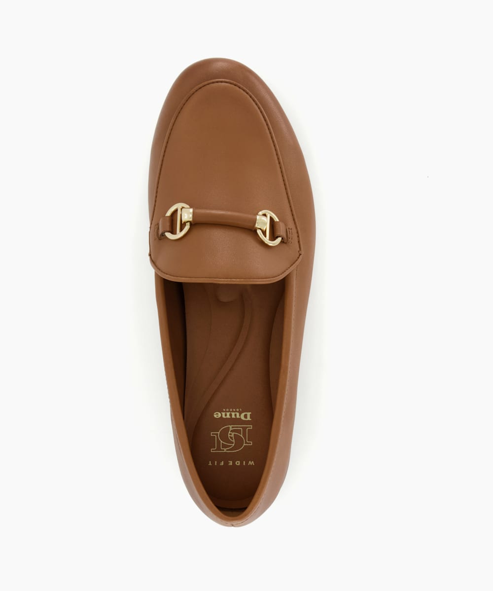 Wide fit sale tan loafers ladies