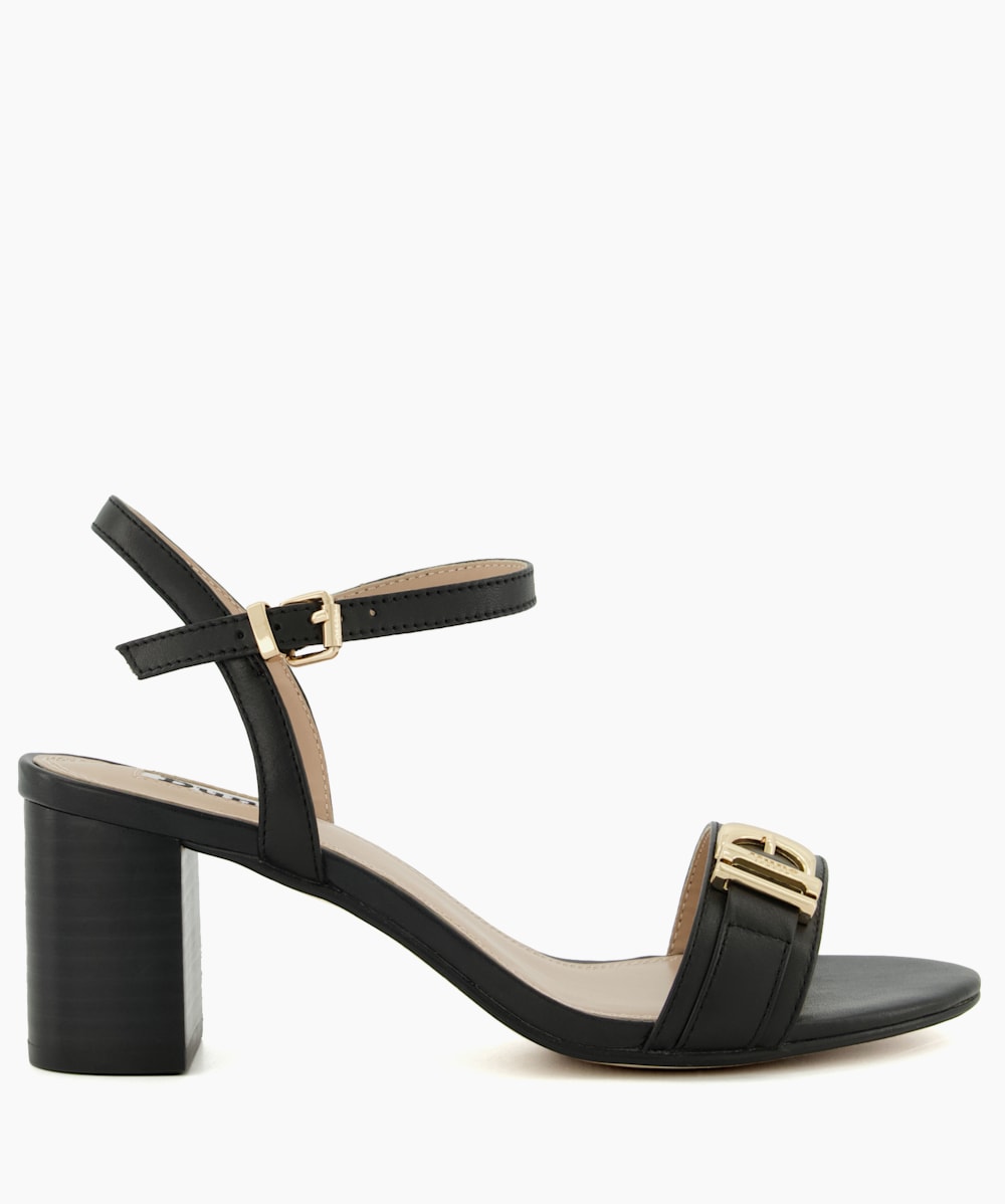 Dune black strappy sandals outlet