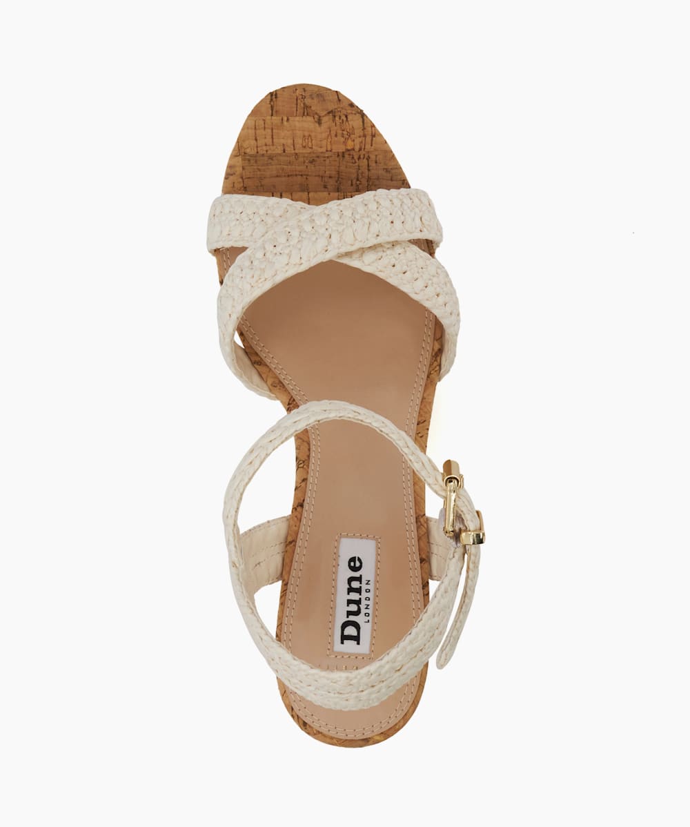 Dune tan wedge sandals sale
