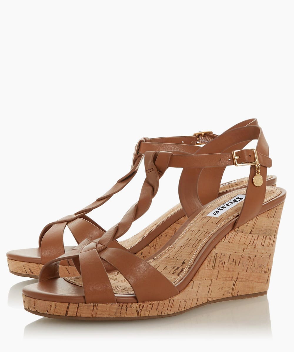 Dune tan outlet wedge sandals