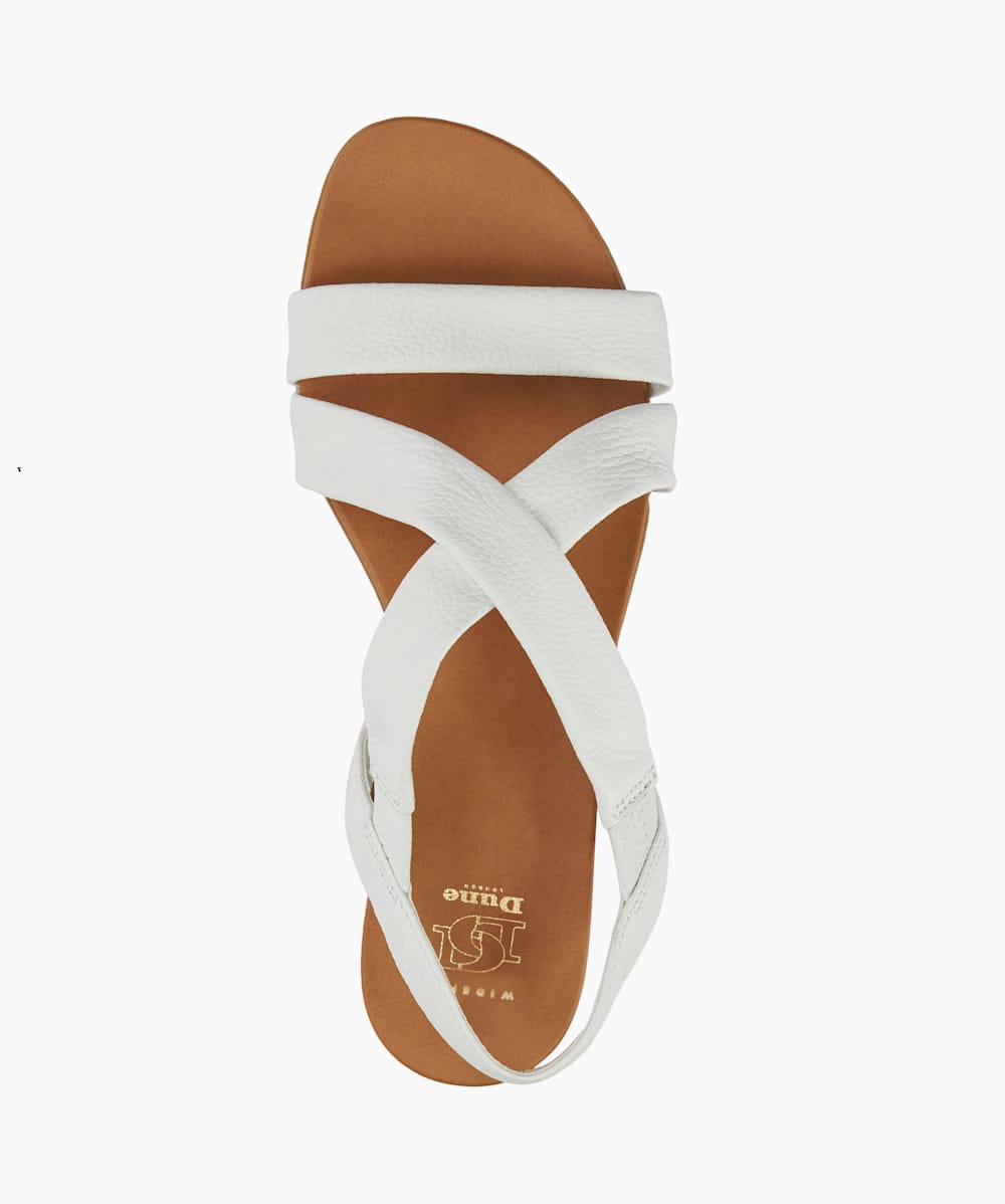 Wide fit white sandals deals