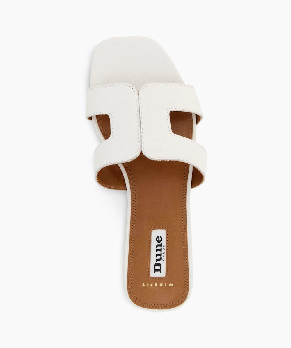 Dune white flat sandals online