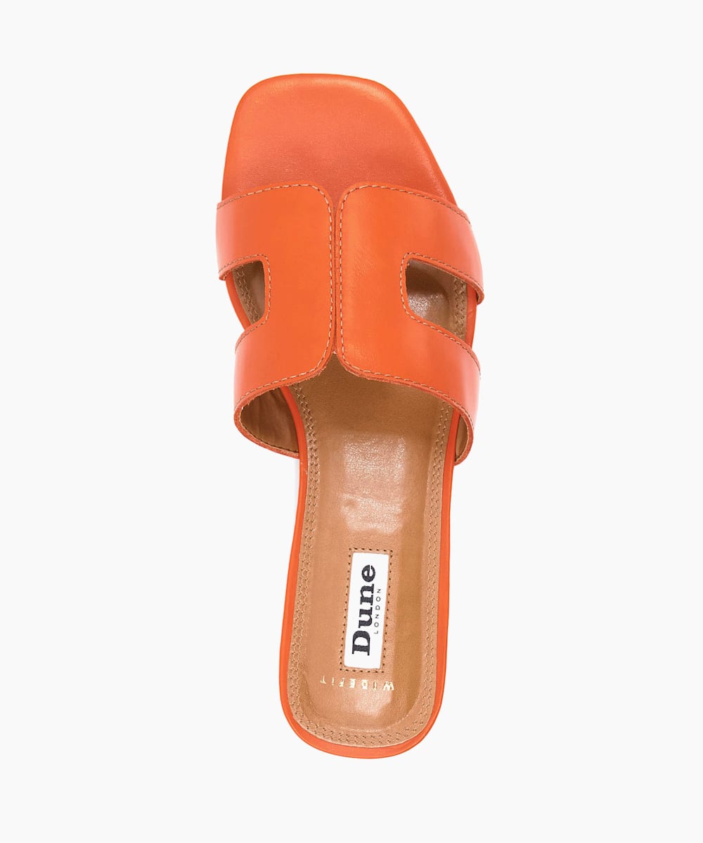 Loupe Orange, Wide Fit Smart Slider Sandals