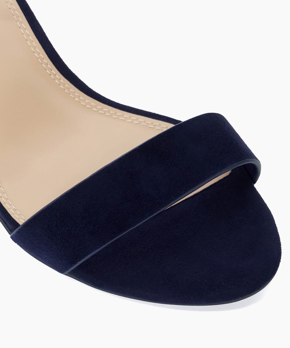 Memee Navy Wide Fit Mid Block Heel Sandals Dune London