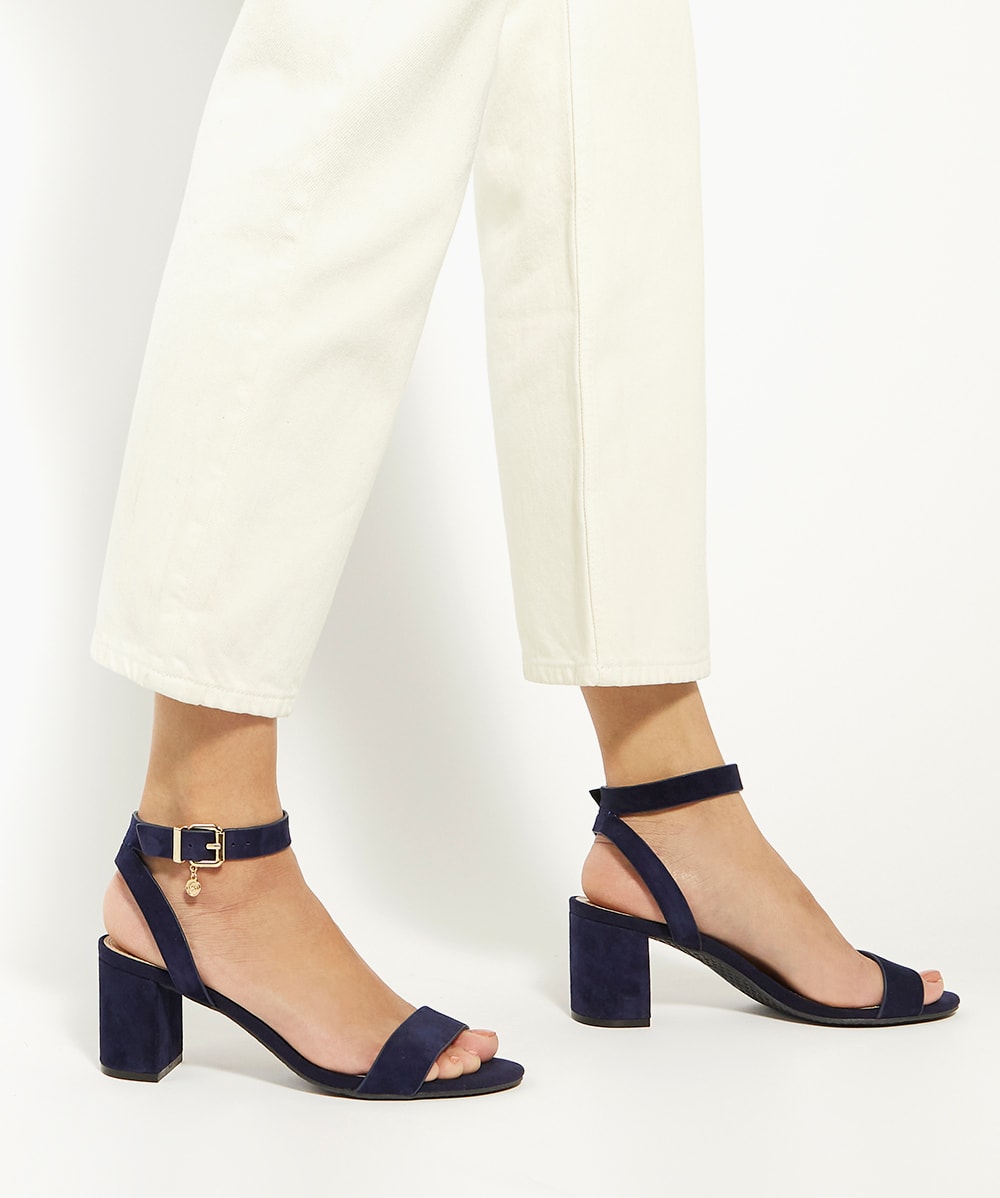 Mid block heel sandals wide fit on sale